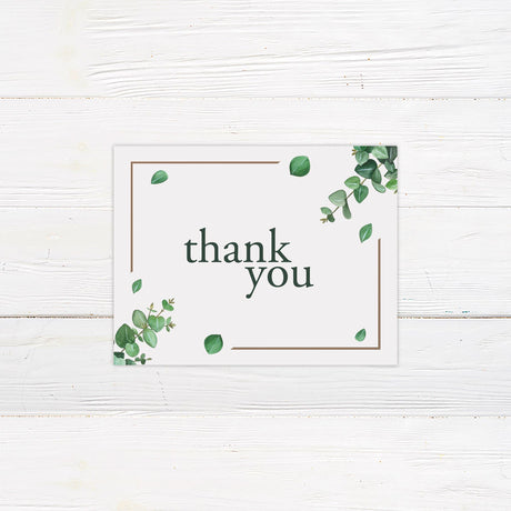 Dark Eucalyptus Thank You Card - goprintplus