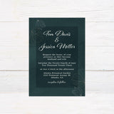 Dark Green Floral Invitations - goprintplus