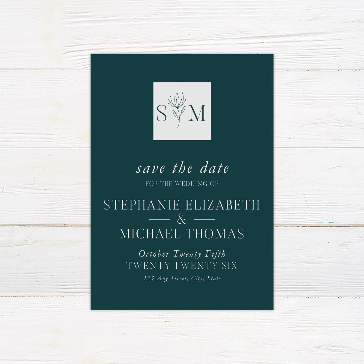 Dark Teal Invitations - goprintplus