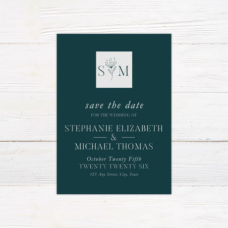 Dark Teal Invitations - goprintplus