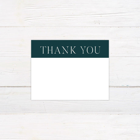 Dark Teal Thank You Card - goprintplus