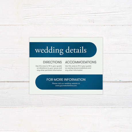 Deep Teal Blue Details Cards - goprintplus