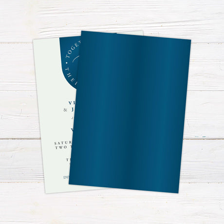 Deep Teal Blue Invitations - goprintplus