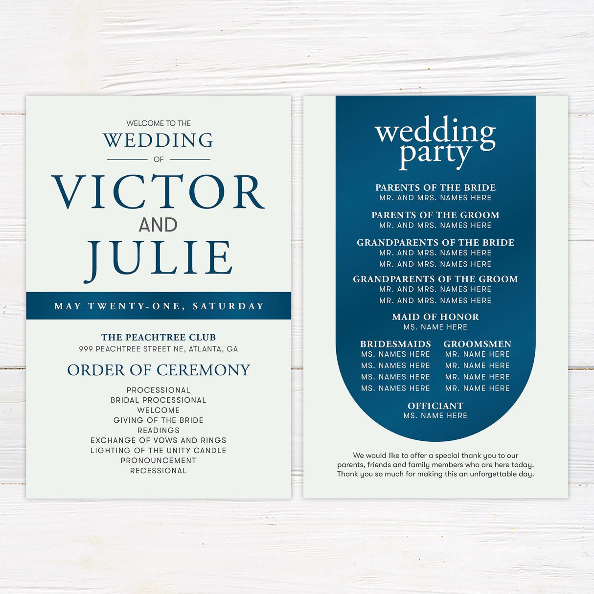 Deep Teal Blue Invitations - goprintplus