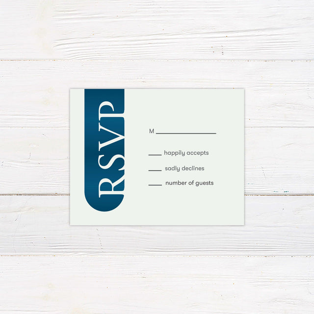 Deep Teal Blue RSVP - goprintplus