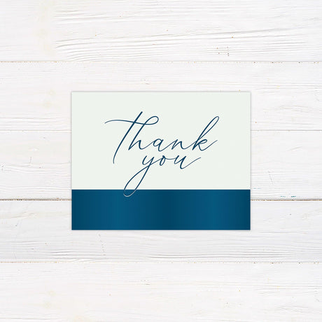 Deep Teal Blue Thank You Card - goprintplus