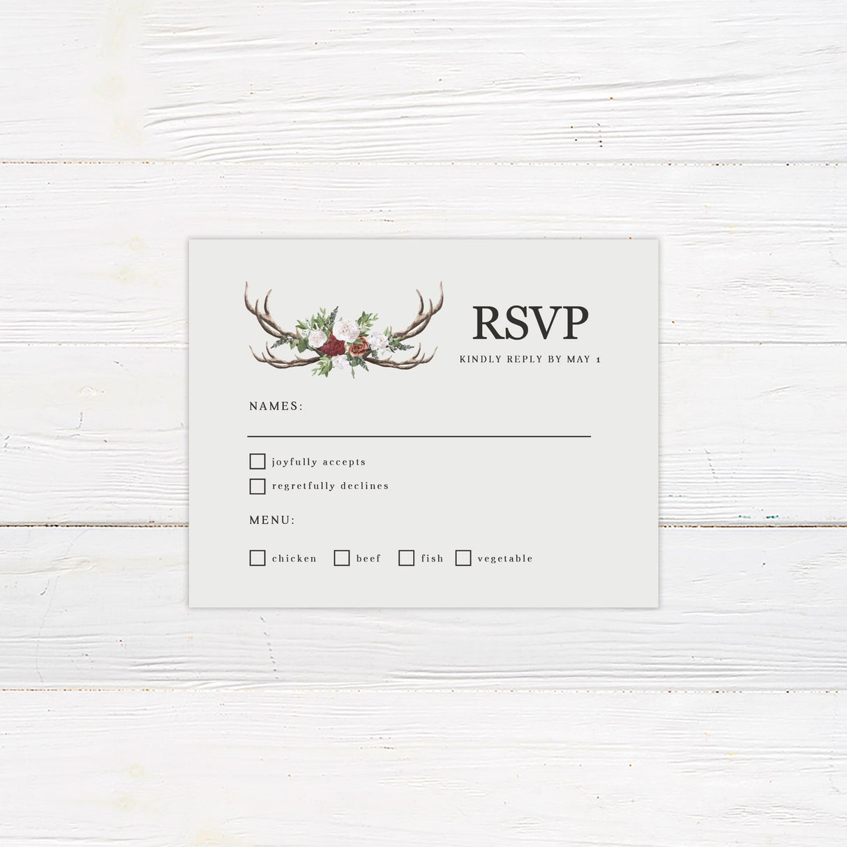 Deer Horn Invitations - goprintplus