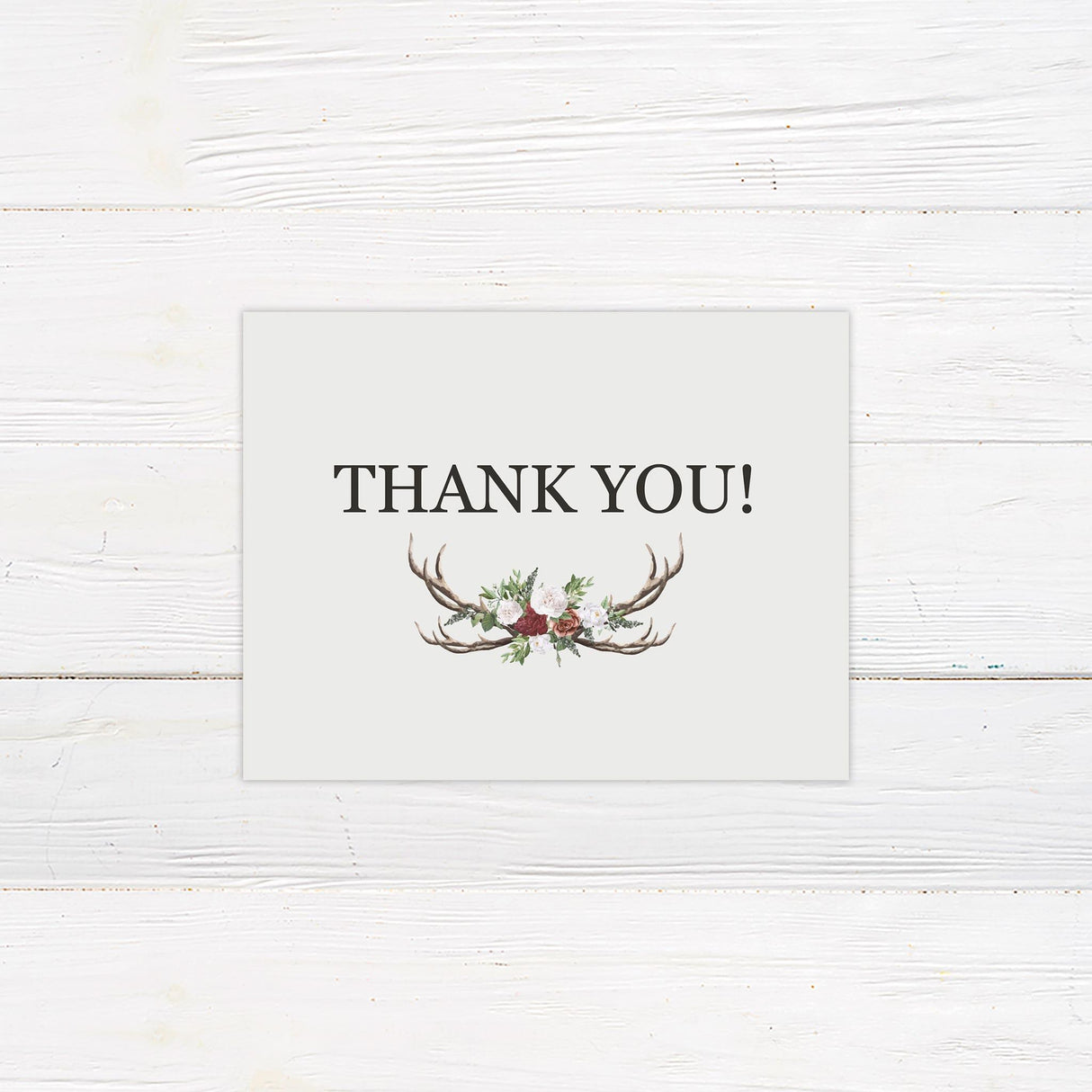 Deer Horn Thank You Card - goprintplus