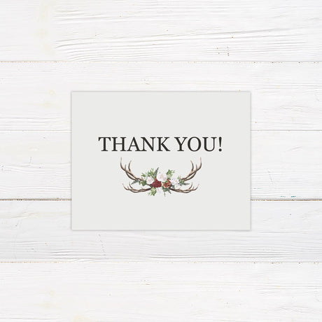 Deer Horn Thank You Card - goprintplus