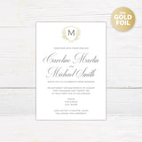 Delicate Shield Foil Invitation - goprintplus