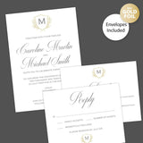 Delicate Shield Foil Invitation - goprintplus