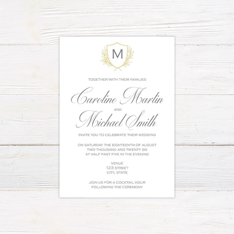 Delicate Shield Invitations - goprintplus