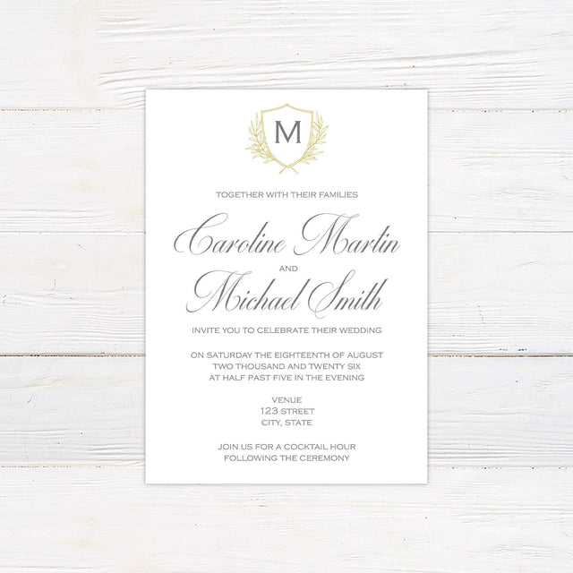 Delicate Shield Invitations - goprintplus