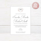 Delicate Shield Foil Invitation - goprintplus