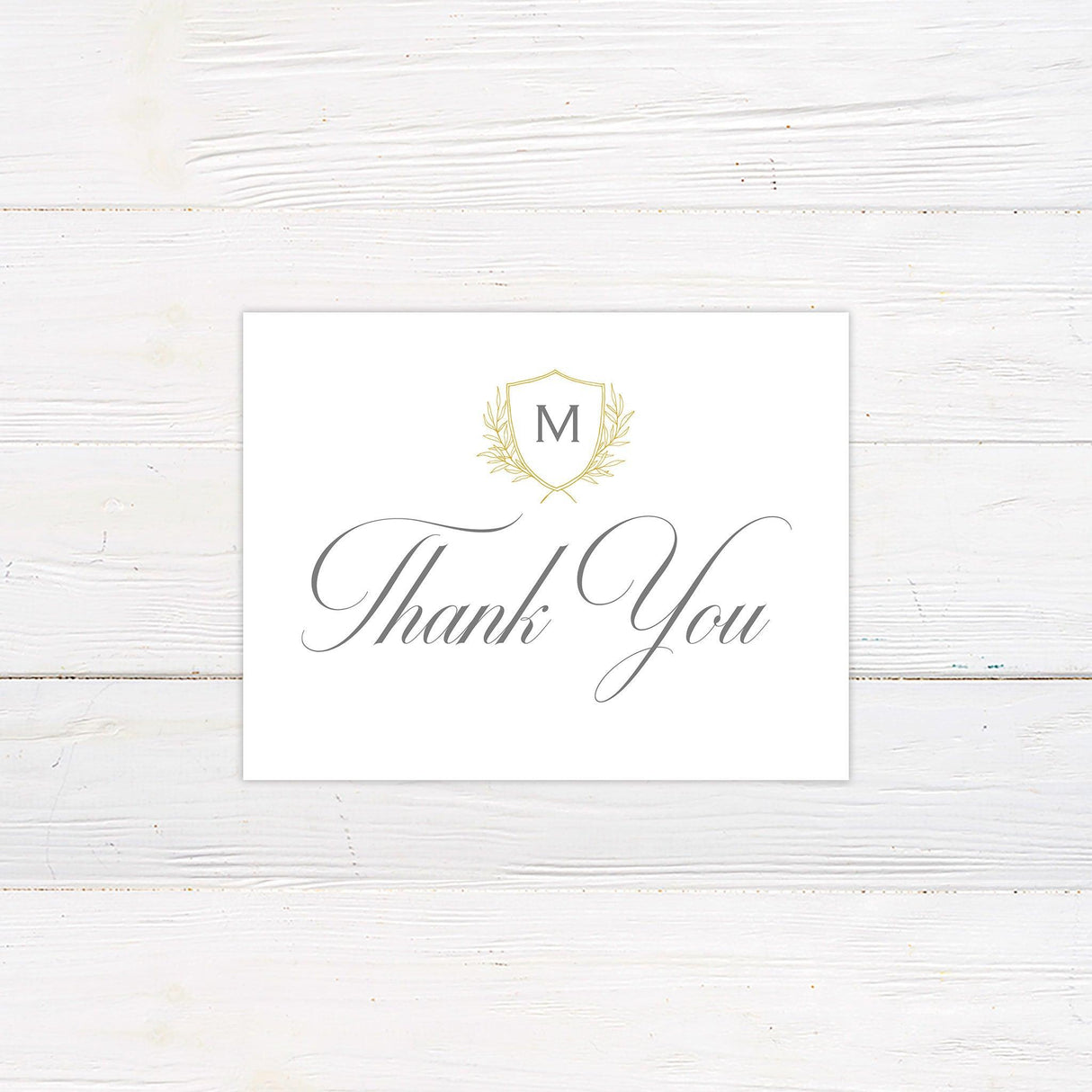 Delicate Shield Thank You Card - goprintplus