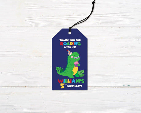 Dino Birthday Favor Tag - goprintplus
