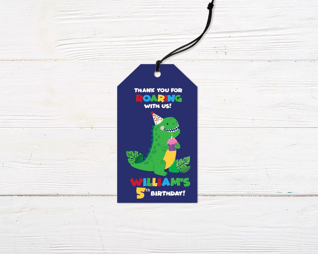 Dino Birthday Favor Tag - goprintplus