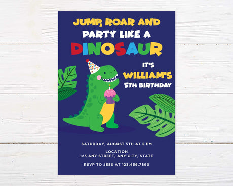 Dino Birthday Invitations - goprintplus