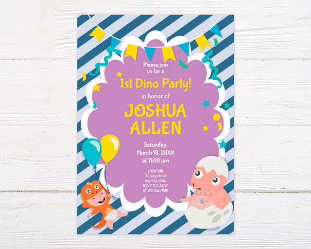 Dinosaur Birthday Invitation - goprintplus