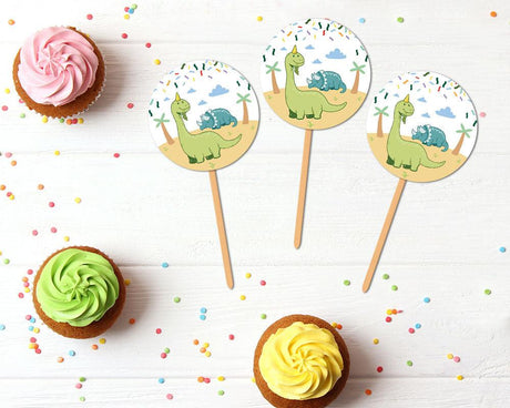 Dinosaur Party Cupcake Topper - goprintplus