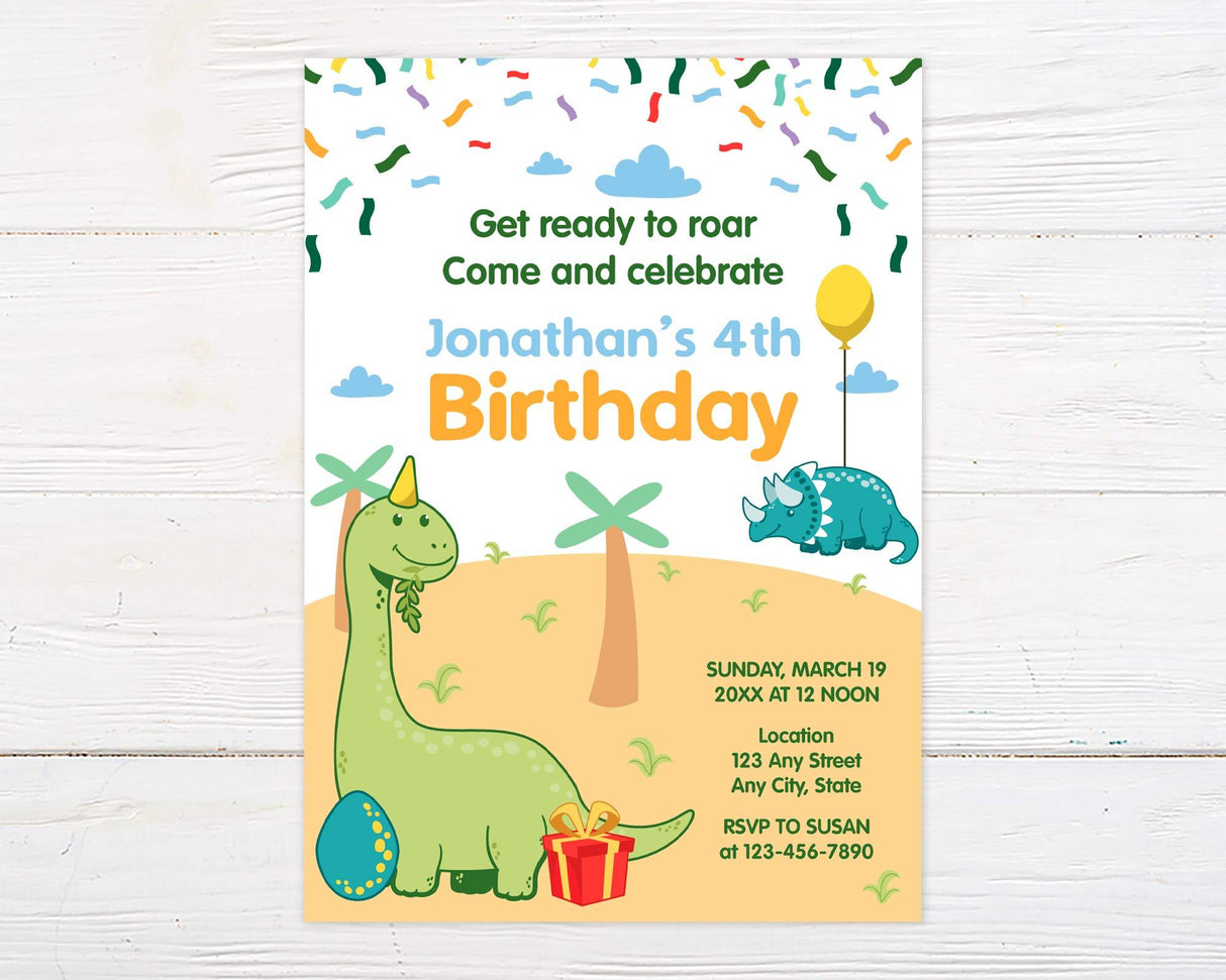 Dinosaur Party Invitation - goprintplus