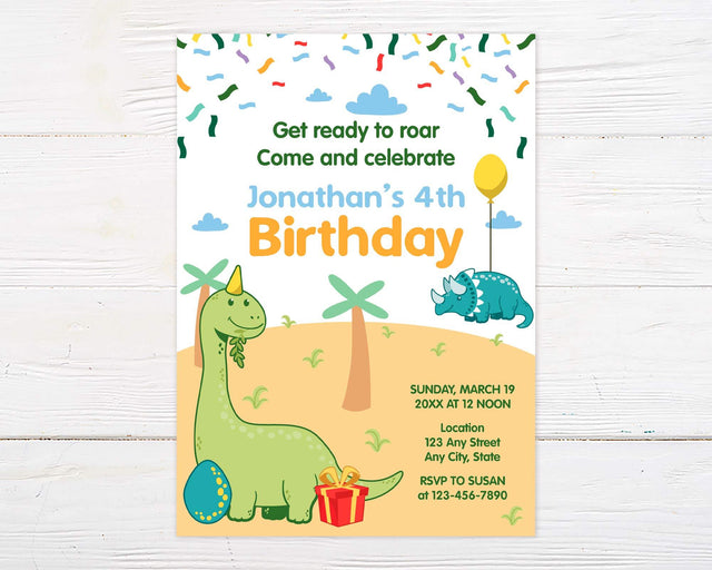 Dinosaur Party Invitation - goprintplus