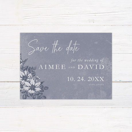 Distressed Blue Invitations - goprintplus