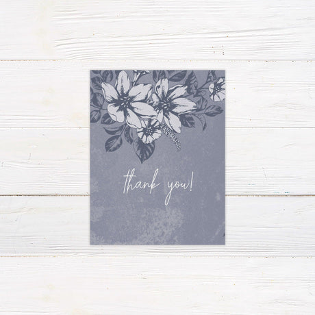 Distressed Blue Thank You Card - goprintplus