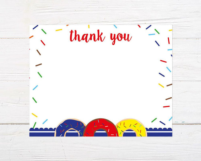 Donut Birthday Thank You Card - goprintplus