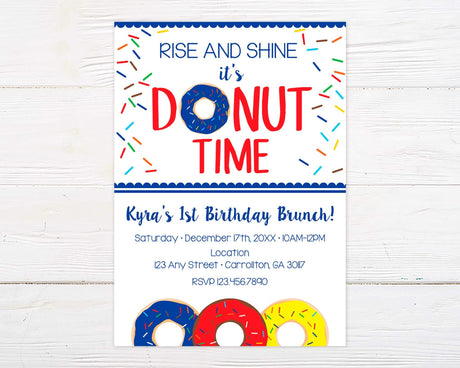 Donut Birthday Invitations - goprintplus