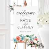 Dusty Blue Coral Floral Invitation - goprintplus