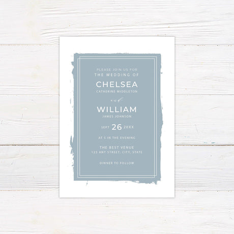 Dusty Blue Invitations - goprintplus