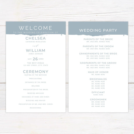 Dusty Blue Invitations - goprintplus