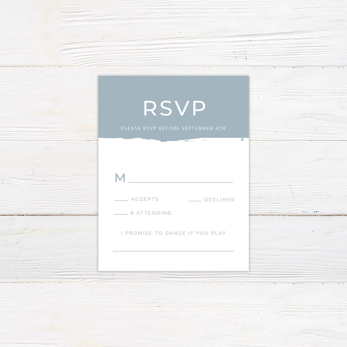 Dusty Blue RSVP - goprintplus