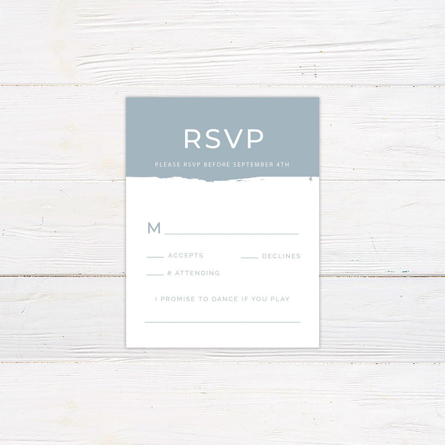 Dusty Blue RSVP - goprintplus