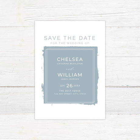 Dusty Blue Invitations - goprintplus