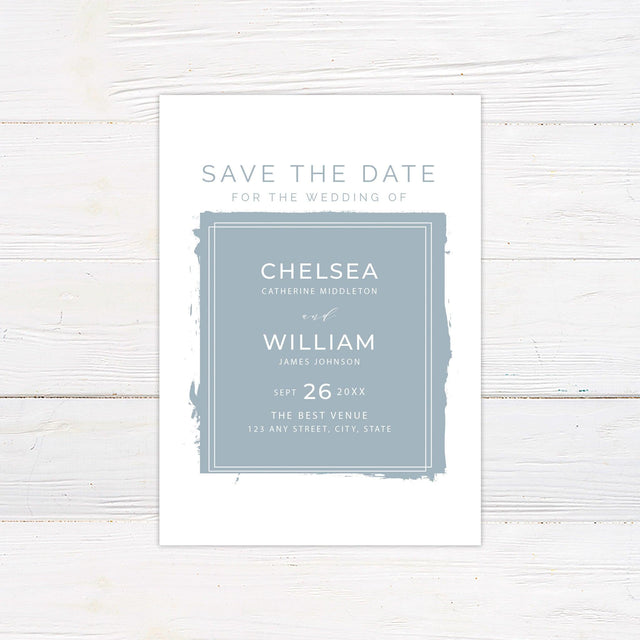 Dusty Blue Save The Date - goprintplus