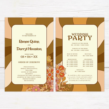 Earth Tone Floral Invitations - goprintplus