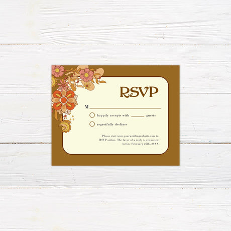 Earth Tone Floral Invitations - goprintplus