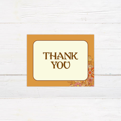 Earth Tone Floral Thank You Card - goprintplus