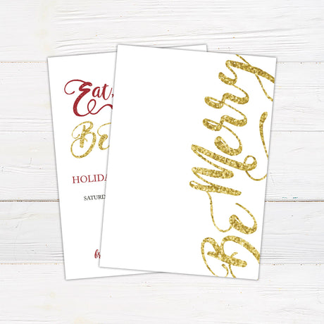 Eat, Drink & Be Merry Party invitation