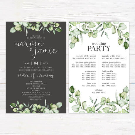 Elegant Eucalyptus Greenery Invitations - goprintplus