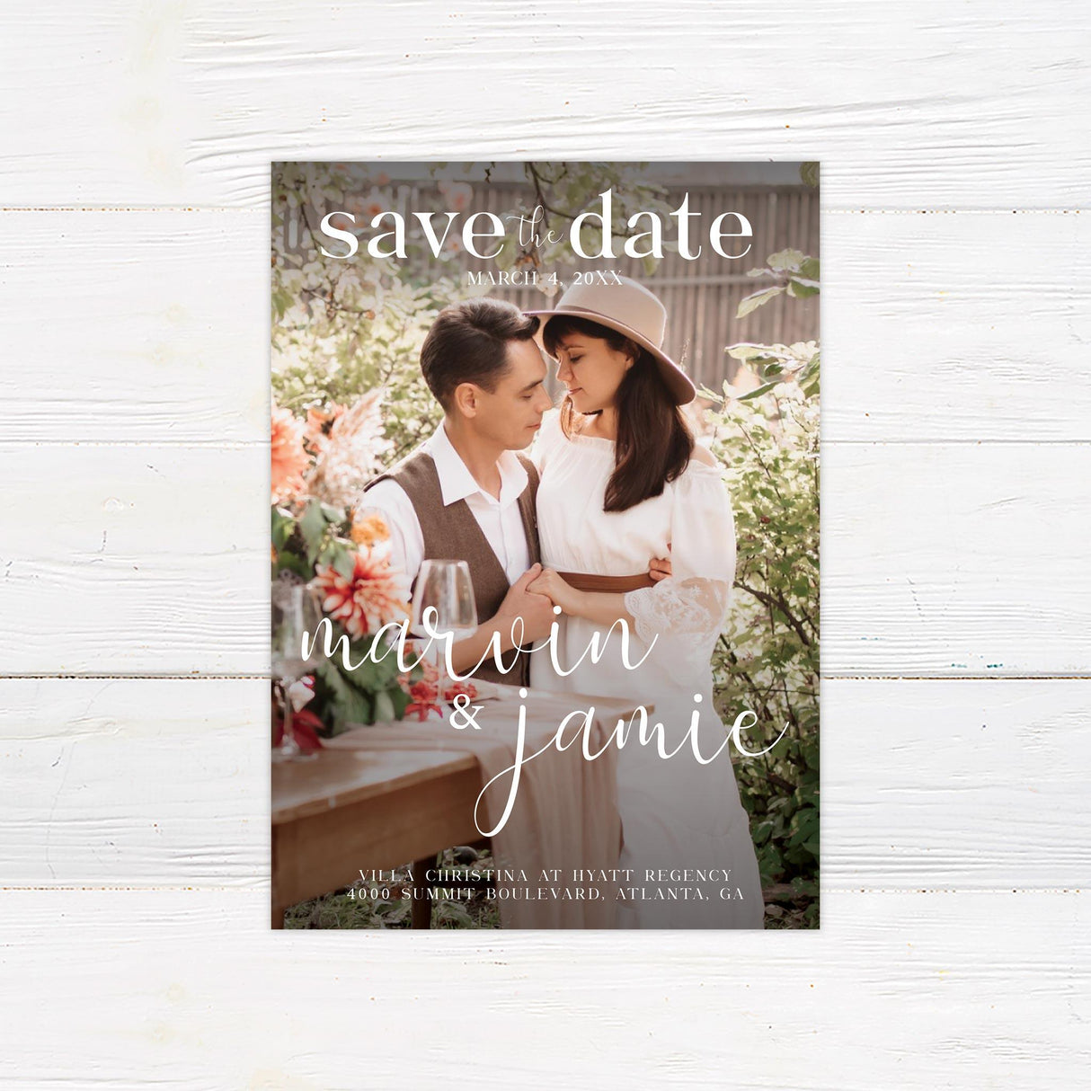 Elegant Eucalyptus Greenery Save The Date - goprintplus