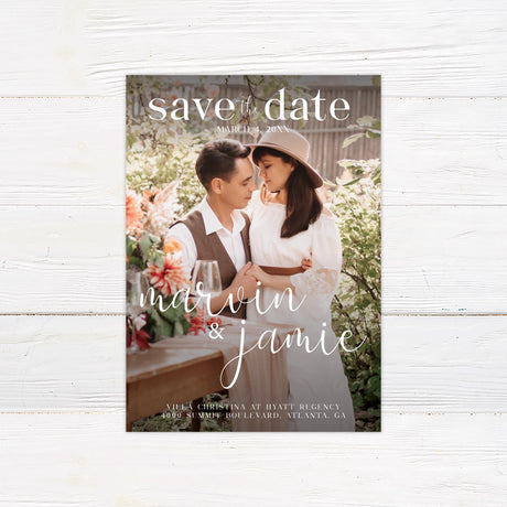 Elegant Eucalyptus Greenery Save The Date - goprintplus