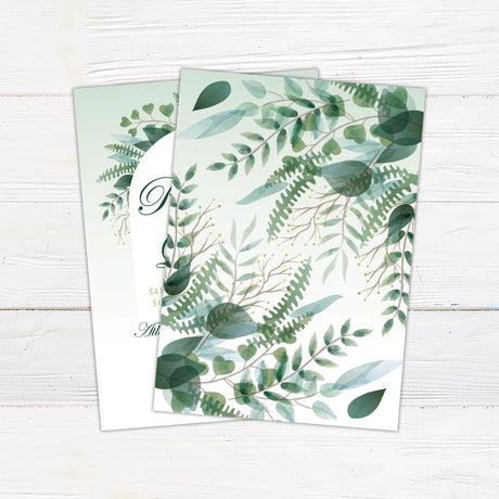 Elegant Green Botanical Arch Invitations - goprintplus