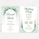 Elegant Green Botanical Arch Invitations - goprintplus