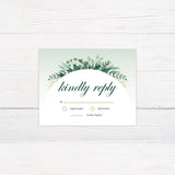 Elegant Green Botanical Arch Invitations - goprintplus