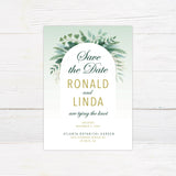 Elegant Green Botanical Arch Invitations - goprintplus