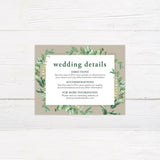 Elegant Green Botanical Invitations - goprintplus