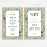 Elegant Green Botanical Invitations - goprintplus